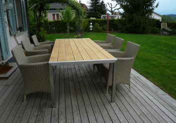 Gartentisch - Tischgestell aus Edelstahl